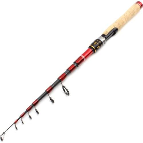 NEW wooden handle 1.8m 2.1m 2.4m 2.7m carbon Spinning Rod lure telescopic fishing rod Portable travel fishing pole Trout Rod