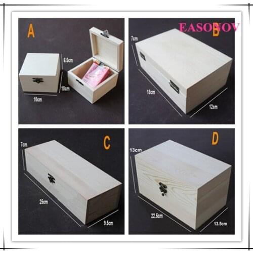 New Home Furnishing Wooden Storage Box Natural Wooden Packing box Craft Jewelry box Case Wedding Gift Home Free shipping