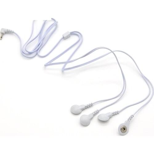 4 Head Buckle Line 1 Electric Shock Wire Electro Stimulation Therapy Massager Accessories Shock Conversion Line Sex Toys