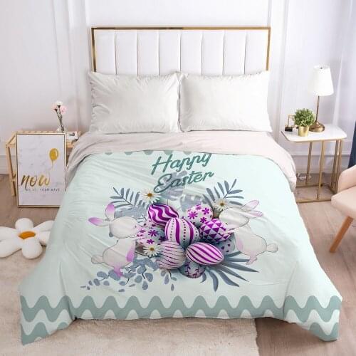 Luxury Duvet cover Quilt/Blanket/Comfortable Case Single Double Queen King Bedding 140x200 240x220 240x260 Eastey White rabbit