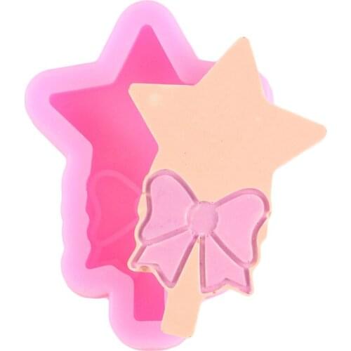 Bowknot Star Cake Border Silicone Mould DIY Cookies Baking Fondant Mold Cake Decorating Tools Candy Polymer Clay Chocolate Molds