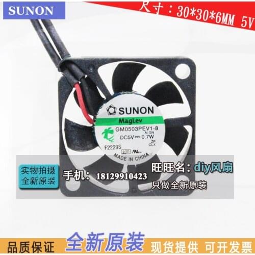 Brand new SUNON GM0503PEV1-8 3006 5v 3CM silence Ultra thin micro cooling fan