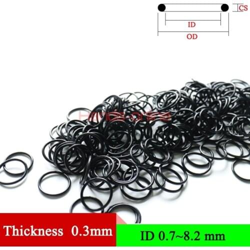 Thickness/CS 0.3mm/0.012in Rubber Ring NBR Sealing O Ring O-Ring Seal Gasket Oil Washer Gaskets