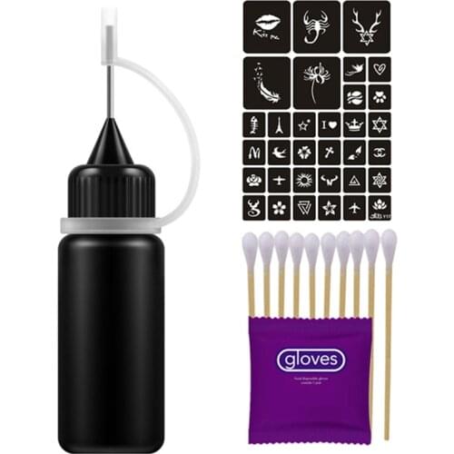 Temporary Tattoo Ink Natural Long Lasting Organic Jagua Fruit Gel/Ink No Chemicals No Alcohol 10Ml Tattoo Stickers Y17