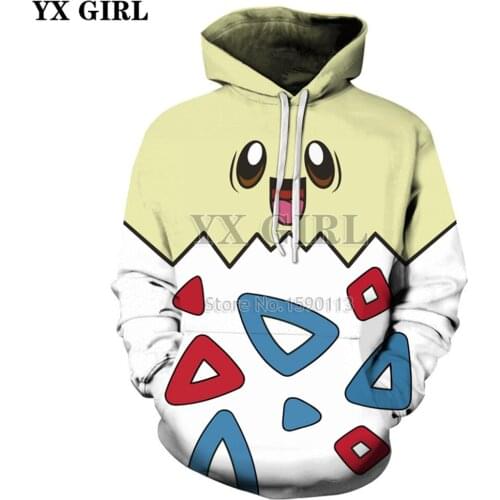 YX GIRL Drop shipping 2018 New Fashion 3d hoodies Cartoon Sweatshirt Cute face Printed Men/Women Casual Hoodie street pullovers