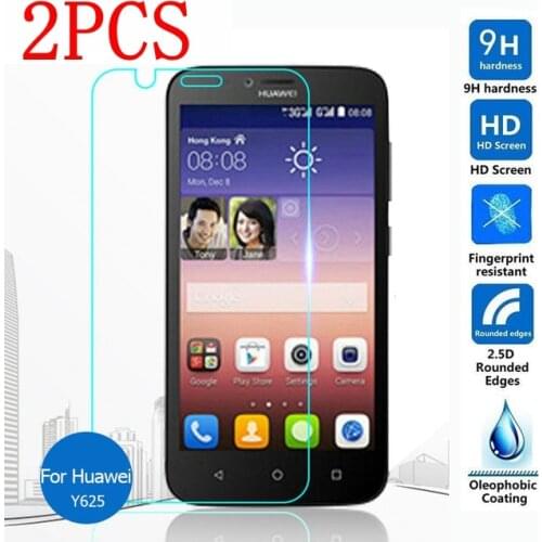 2PCS Original Tempered Glass For Huawei Ascend Y625 Screen Protector Thoughed protective film For Y625-U21 glass