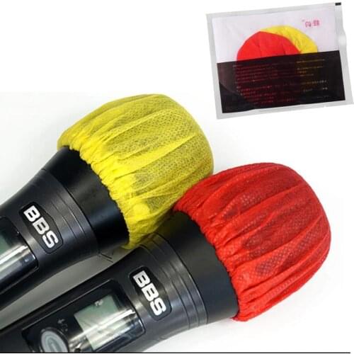2pcs/bag Disposable non-woven KTV special Microphone Cap case pads Universal Mic Cover Replacement WindScreen Protective