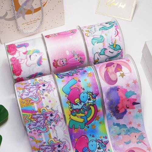 3 Inch 75 MM Cartoon Printed Grosgrain Ribbons For Bows Craft Suppliers 54360