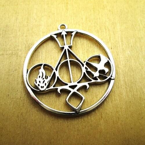 3pcs-- 43MM , hunger game charm, divergent charm, shadow huntter pendants DIY necklace/ bracelets charms antique silver tone