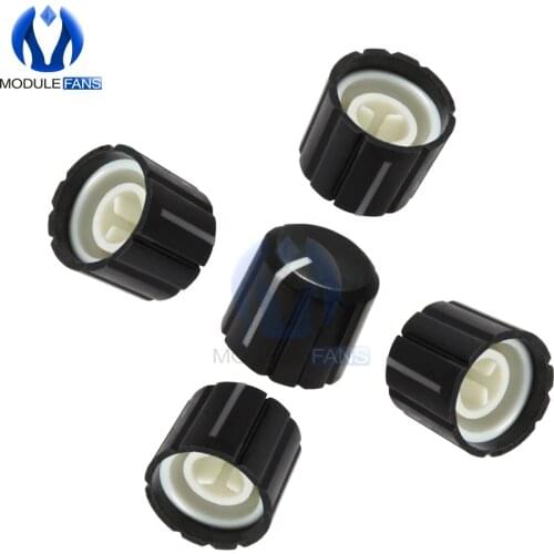 5PCS For KY-040 360 Degrees Rotary Encoder ABS Half Shaft Hole Caps Knob Brick Sensor Switch Potentiometer