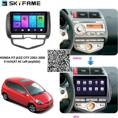 SKYFAME Car Accessories Radio Stereo For Honda Fit/Jazz/Life/City 2001-2008 Android Multimedia System DSP GPS Navigation Player