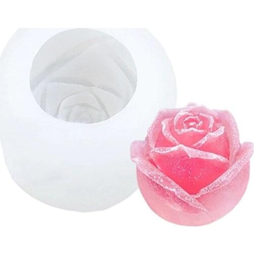 Hot Rose Ice Cube Mould 3D Silicone for Chilled Drinks Whiskey Cocktails Ice Cream Tray Maker