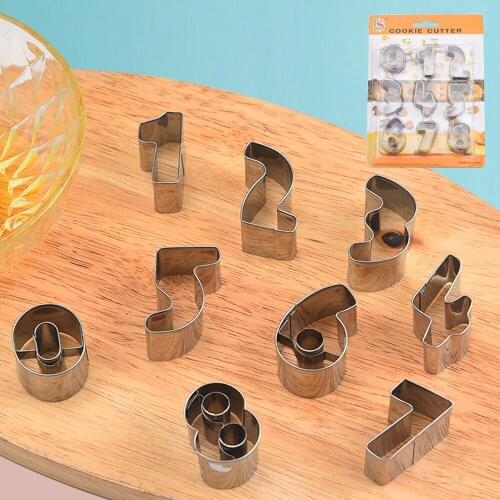9-head Stainless Steel Biscuit Mold Digital Biscuit Mold Printing Mold Cookie Cake Mold