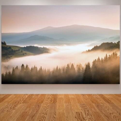 Mountain Forest Landscape Canvas Painting Nature Scenery Prints and Posters Cuadros Wall Art Pictures for Living Room Home Decor