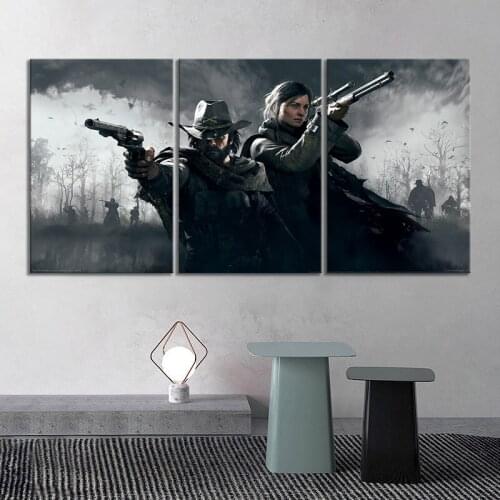 3 Piece Decorative Painting Poster New Fashion Office Home Mural HuntShowdown Game Painting Fanxin Wholesale