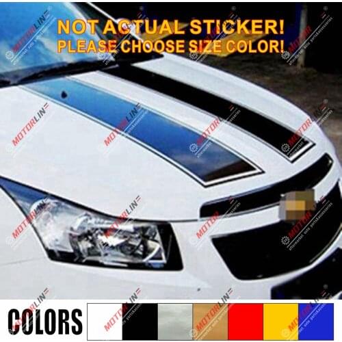 100cm x 26cm Hood Motorsport Racing Sport Stripes Decal Sticker Car Vinyl pick color no bkgrd
