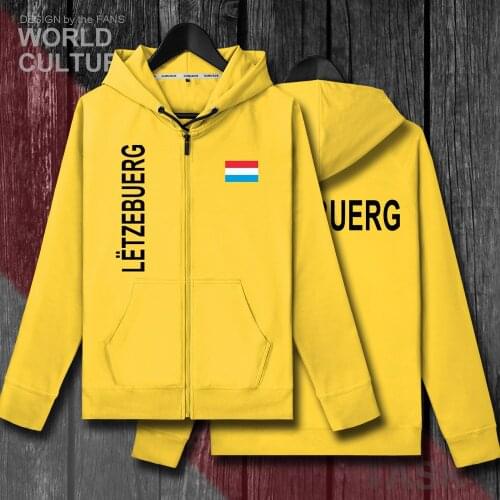 Luxembourg Luxembourger LUX Luxemburg mens zipper fleeces hoodies winter jerseys men jackets and coat clothes nation sweatshirt