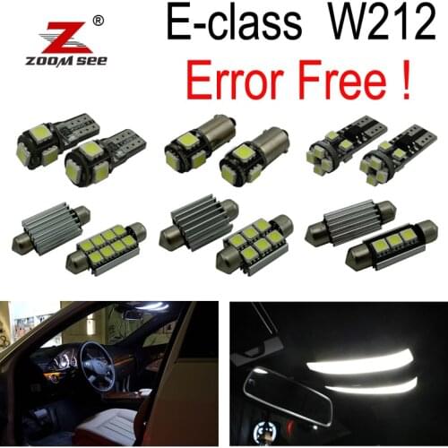 23x Error free LED lamp Interior Reading Lights Kit For Mercedes For Mercedes-Benz E class W212 Sedan Coupe Convertible (09-15)