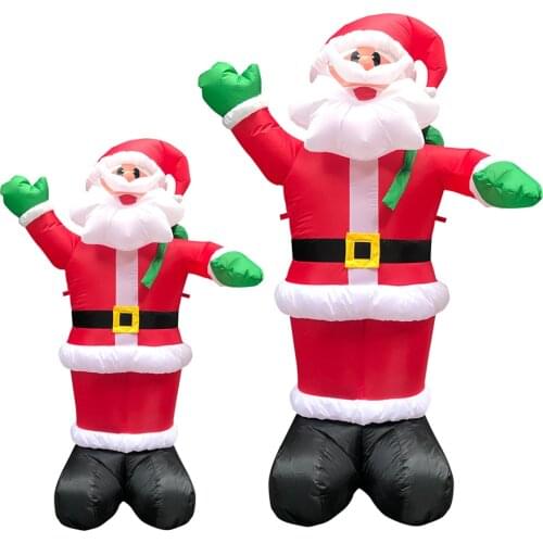 Inflatable Santa Claus Christmas Outdoors Ornaments Xmas New Year Party Home Shop Yard Garden Decoration EU Plug Doll Inflatable