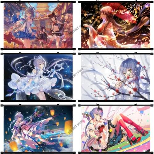 Wall Art Canvas Painting Luo Tianyi Le Zheng Lingyan Anime Nordic Posters and Prints Pictures for Living Kids Home Decoration