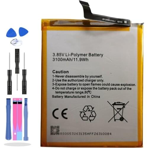 100% new GM5 Plus 5Plus 3100mAh Battery for General Mobile GM 5 GM5 Plus 5Plus Batteries+USB cable+toolkit