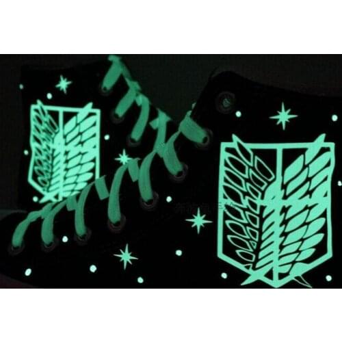 Anime Attack of Titans Cosplay Attack on Titan Shoes High Platform Canvas Shingeki No Kyojin Shoes Mikasa Eren Luminous Shoes