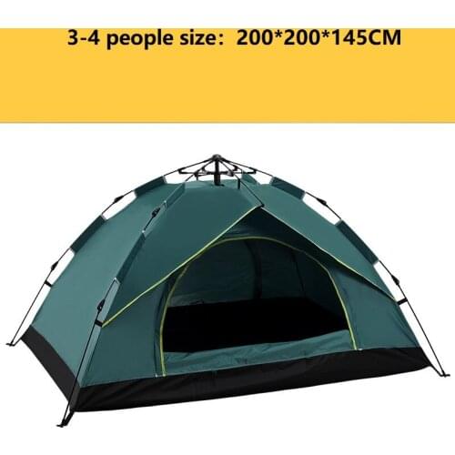 Camping Tent 3-4 People Automatic Tent Spring Type Quick Opening Rainproof Sunscreen Mountaineering Cycling Picnic