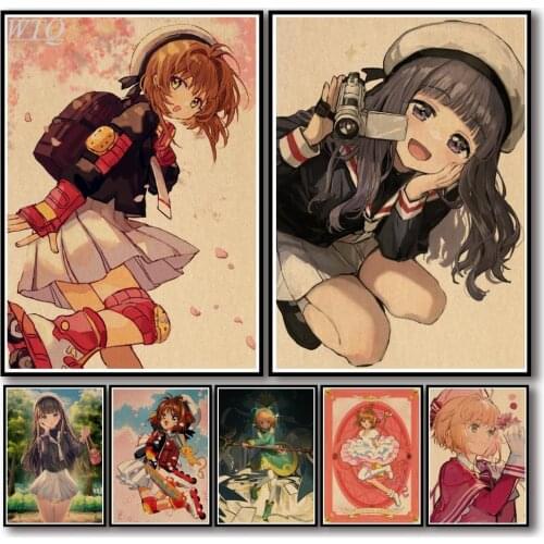 Retro Posters Card Captor Sakura Anime Posters Canvas Painting Wall Decor Posters Wall Art Picture Room Decor Home Decor