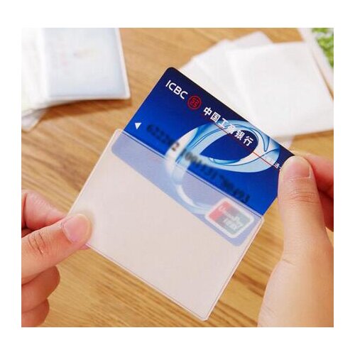 Transparent ID Card Holder Girl Bus Car Bank Ic Card Business Credit Card Cover Card Case