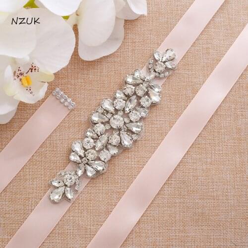 Sliver Bridal belts Wedding Belt Luxury Pearls sashes satin belt for Bridal Wedding Accessories ZZY191S