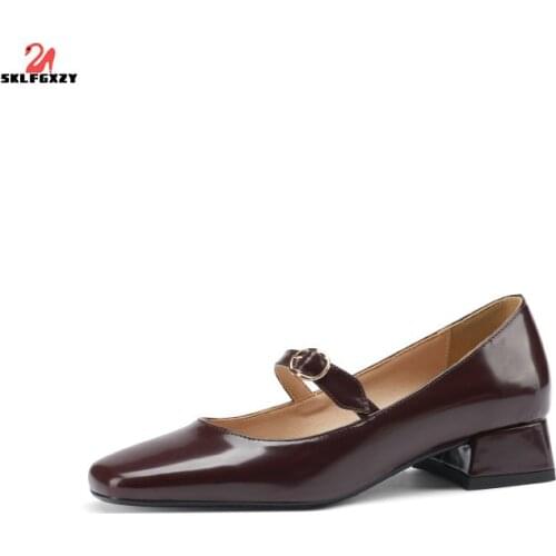 SKLFGXZY Ms. Mary Jane Dress Shoes Women Genuine Leather Cowhide Womens Shoes Professional Wedding Party Shoes
