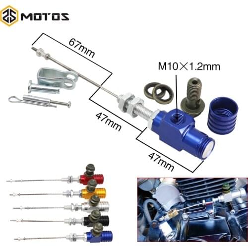 ZS MOTOS M10x1.2mm Brake Pump Motorcycle Hydraulic Clutch Brake Pump Master Cylinder Clutch Rod Brake Pump For Honda For Suzuki