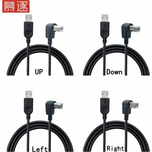 USB 2,0 A Stecker auf USB B Männlichen Typ B BM Up & Down & Rechts & Links Winkel Drucker scanner 90 grad kabel 100CM/150cm BM A