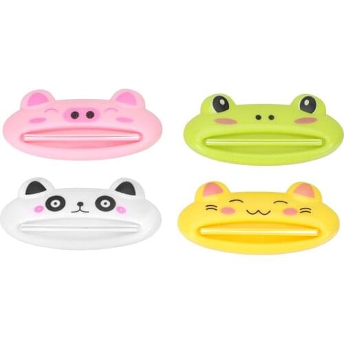 Extruding Toothpaste Clip Cartoon Animals Shaped Toothpaste Squeezer Dispenser Manual Easy Cream Tube Squeezer Bathroom Products