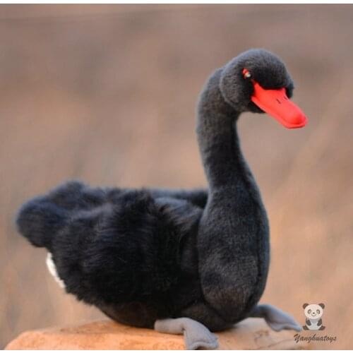 High quality Black Swan Stuffed toy With wire in the neck can easily shape Decoration stuffed dolls Present plush toys soft