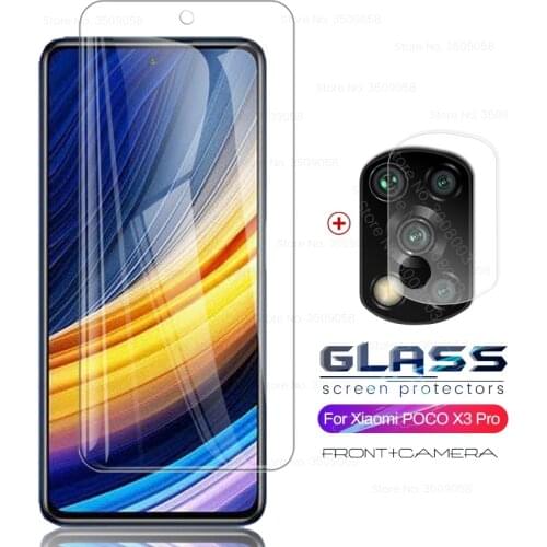 2-in-1 camera protective glass for poko poco x3 nfc m3 pro f3 5g redmi note 9s 10s 9 10 pro 9t 10t 9a 9c screen protectors film