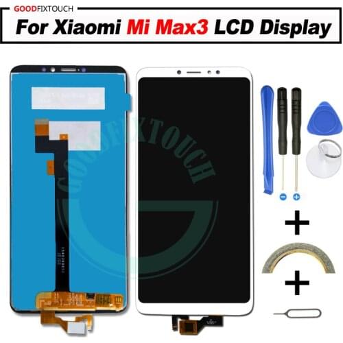 6.9" Xiaomi max3 LCD display + touch screen Digitizer Assembly For xiaomi mi Max 3 screen + free tolls +3M tape