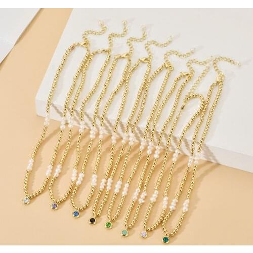 ZMZY Vintage Fashion Pearl Choker Retro Womens Necklace Pearl Clavicle Crystal Pendant Necklace Female Gift Trendy New