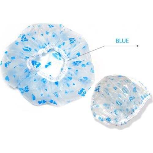 1PC Color Lace Style Color Random Waterproof Shower Cap Thick Elastic Shower Cap Ladies Shower Cap Hair Salon Bathroom Products