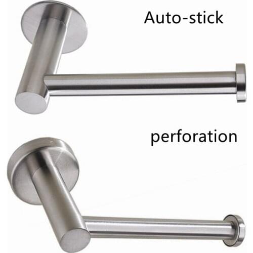 1PCS Toilet Paper Holders Wall Mounted Tissue Racks Towel Rail Stainless Steel Bracket for Bathroom Kitchen Hardware Accessories