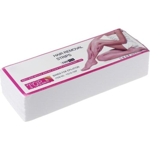 100Pcs/Lot 7x20 Non-woven Wax Band Hair Removal Beauty Health Epilator Wax Paper Dropship New