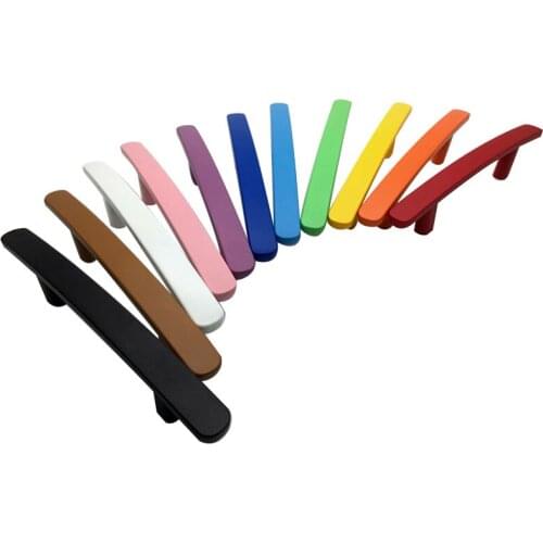 2Pcs Minimalist Style Pitch 76mm Colorful handle Rainbow grip/knob Drawer handle Childrens wardrobe doors handle Pull Knobs