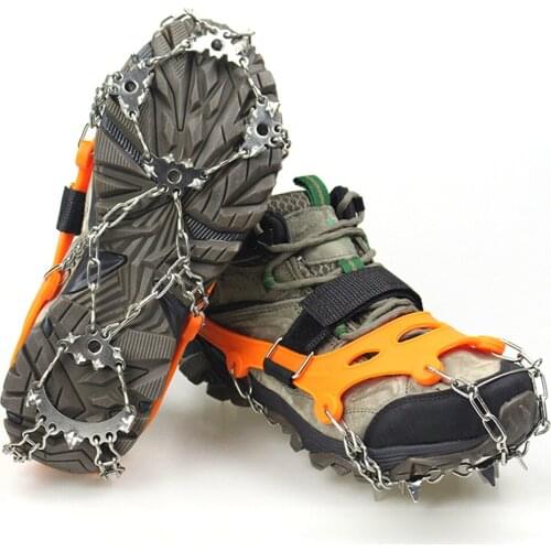 2pcs 23 Teeth Ice Snow Crampons Anti-Slip Climbing Snow Gripper Shoe Stainless Steel Ice Claws Snow Skid Shoe Cover Crampon