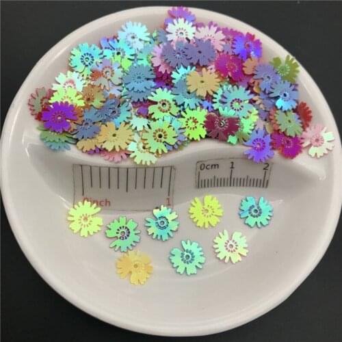 20g 11mm Daisy AB Mix Color Loose Sequin Paillette Crafts Sewing,Women/Kids Garment DIY Accessories