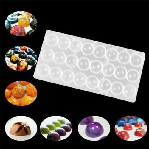 24 Cell Round Shaped New Silicone Chocolate Mold Chocolate Baking Tools Non-stick Silicone Cake Mold Jelly and Candy Mold DIY
