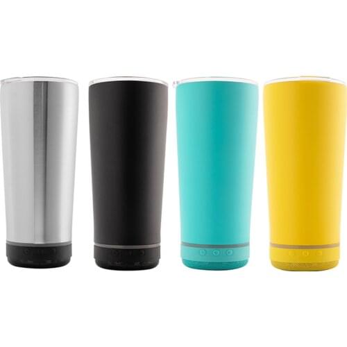 3pcs/Lot Popular 18oz Bluetooth Speaker Music Tumbler Waterproof Smart Double Wall Thermos Music Tumbler Wireless Cup For Gift
