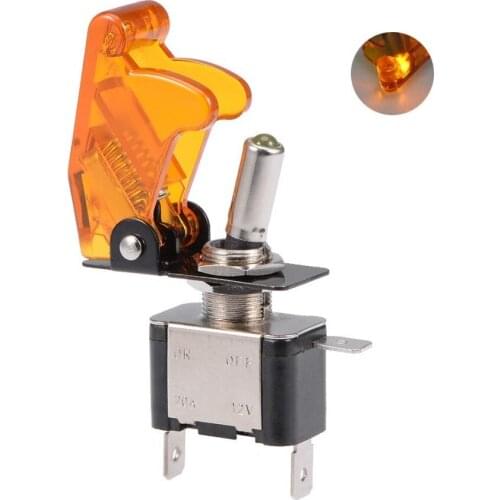 3 Pcs LED Lights Toggle switch 12V 20A Car Auto Cover LED Light SPST Toggle Rocker Switch Control On/Off Durable