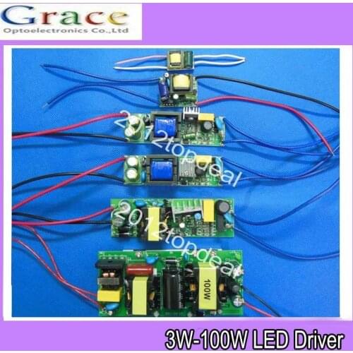3W 10w 20w 30w 50w 100W High Power Driver Supply 85-265V Constant Current LED Light Chip Lamp