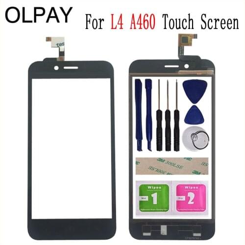 5.0 inch Phone Front Glass For ZTE Blade L4 A460 Touch Screen Glass Digitizer Panel Lens Sensor Tools Adhesive+Wipes