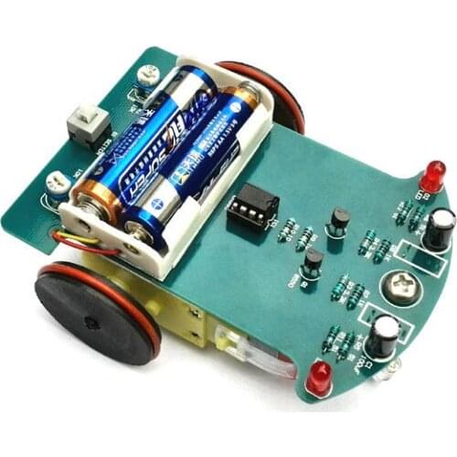 Analog Circuit Automatic Intelligent Tracking Car Electronic Kit Parts D2-1 Electronic DIY Kit Free Shipping